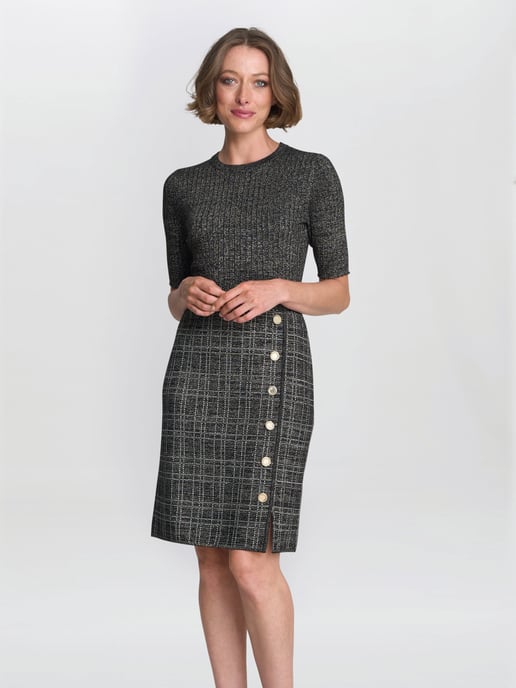 Antonella Button Detail Knit Dress - Image 2
