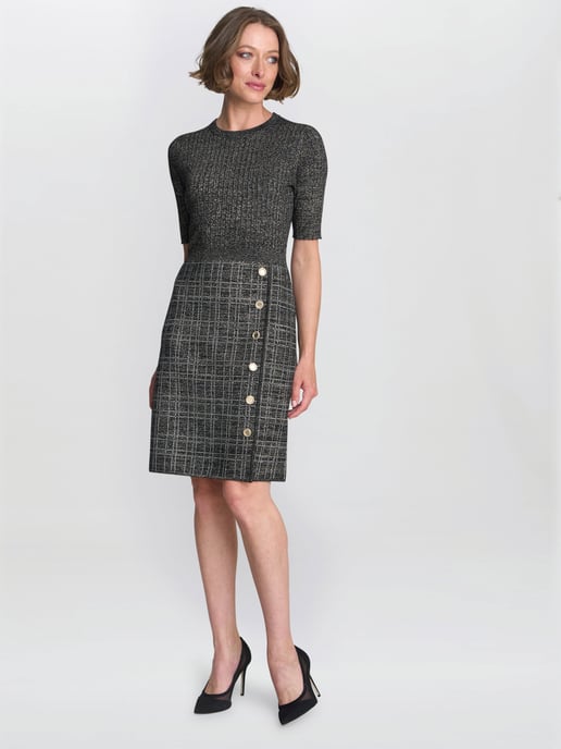 Antonella Button Detail Knit Dress - Image 4
