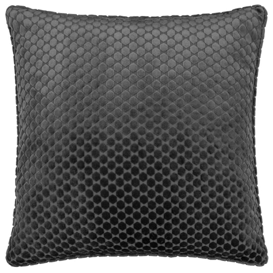 Paoletti Neptune Velvet Cushion Cover, Charcoal - Image 2