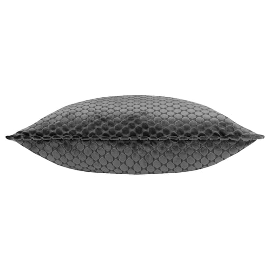 Paoletti Neptune Velvet Cushion Cover, Charcoal - Image 3