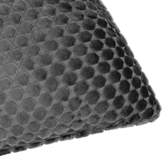 Paoletti Neptune Velvet Cushion Cover, Charcoal - Image 4