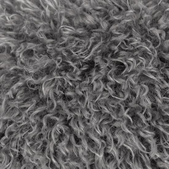 Furn Rowan Faux Fur Cushion Cover, Grey - Image 3