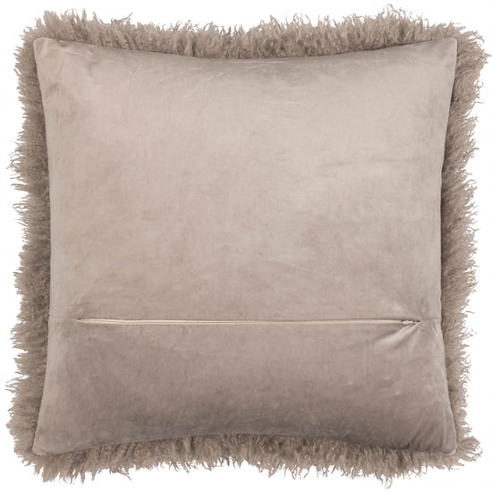 Furn Rowan Faux Fur Polyester Filled Cushion, Mocha - Image 3