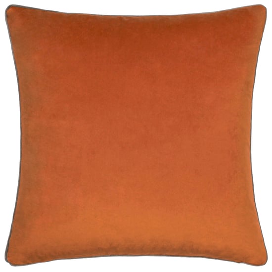 Furn Meridian Velvet Cushion Cover, Pumpkin/Mocha - Image 2