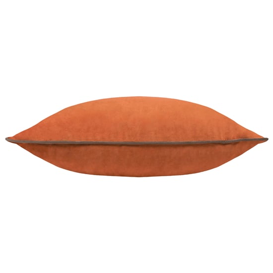 Furn Meridian Velvet Cushion Cover, Pumpkin/Mocha - Image 3