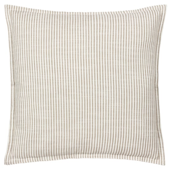 Yard Truro Stripe 100% Cotton Feather Filled Cushion, Natural - Image 2