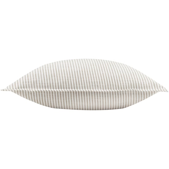Yard Truro Stripe 100% Cotton Feather Filled Cushion, Natural - Image 4