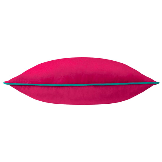Furn Meridian Velvet Cushion Cover, Raspberry/Teal - Image 3