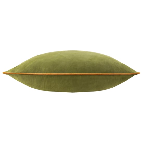 Furn Meridian Velvet Cushion Cover, Olive/Ginger - Image 3
