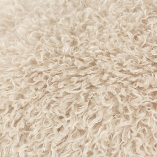 Furn Rowan Faux Fur Polyester Filled Cushion, Natural - Image 4