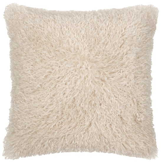 Furn Rowan Faux Fur Polyester Filled Cushion, Natural - Image 5