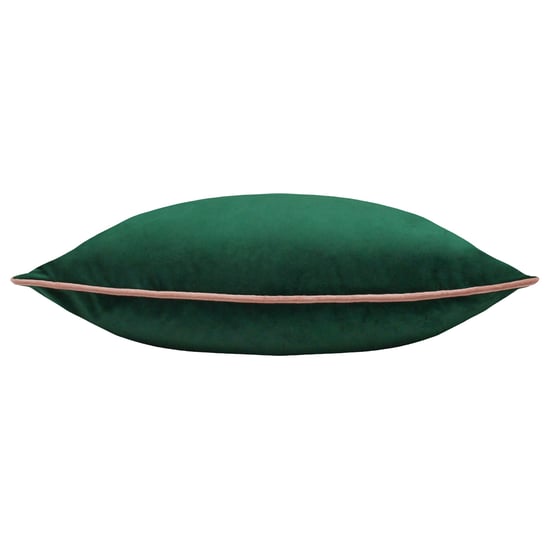 Furn Meridian Velvet Cushion Cover, Emerald/Blush - Image 3