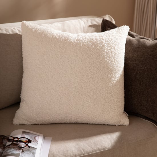 Yard Cabu Chunky Boucle Cushion Cover, Ecru - Image 1