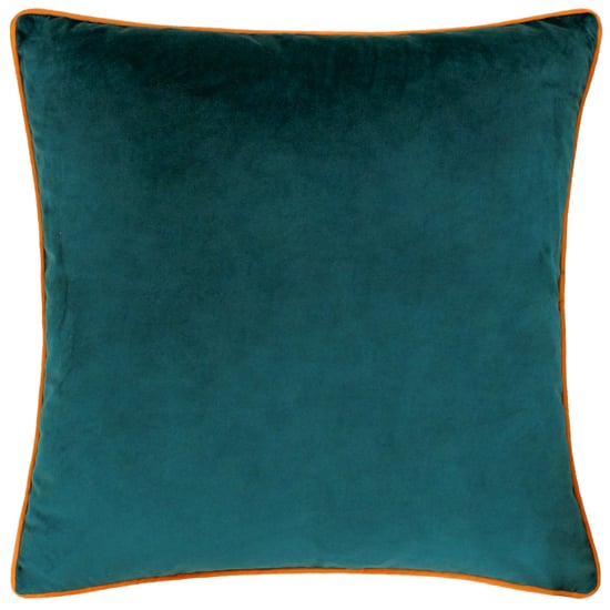 Furn Meridian Velvet Cushion Cover, Teal/Tiger - Image 2