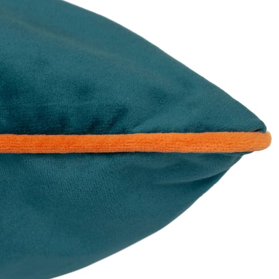 Furn Meridian Velvet Cushion Cover, Teal/Tiger - Image 3