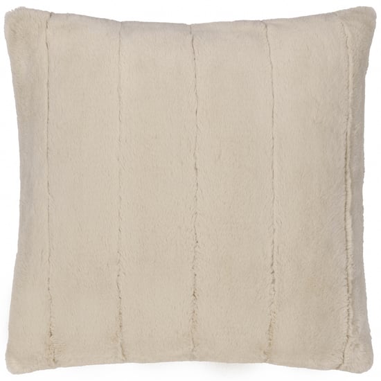 Paoletti Empress Faux Fur Cushion Cover, Oatmeal - Image 2