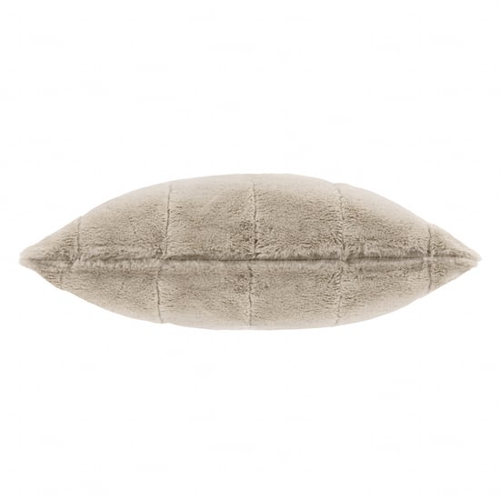 Paoletti Empress Faux Fur Cushion Cover, Oatmeal - Image 3