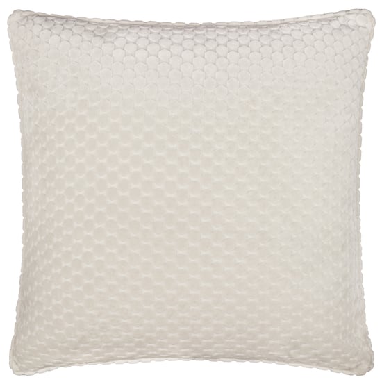 Paoletti Neptune Velvet Cushion Cover, Ivory - Image 2