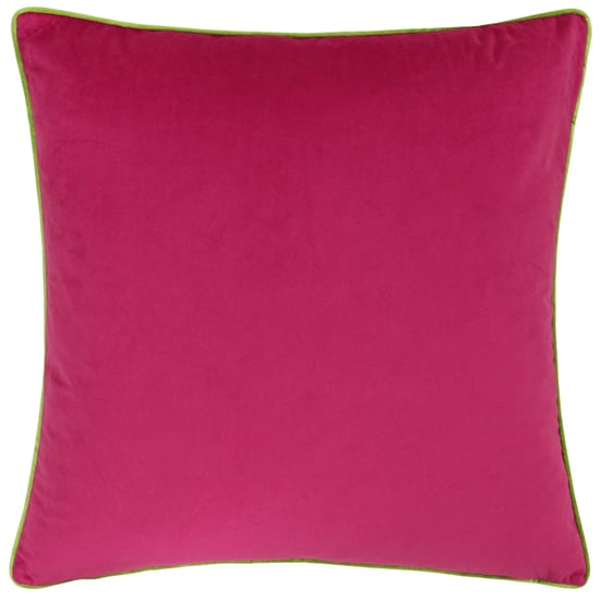 Furn Meridian Velvet Cushion Cover, Hot Pink/Lime - Image 2