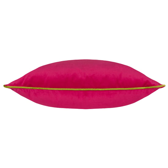 Furn Meridian Velvet Cushion Cover, Hot Pink/Lime - Image 3