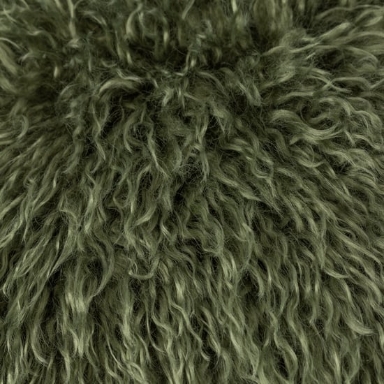 Furn Rowan Faux Fur Polyester Filled Cushion, Khaki - Image 3