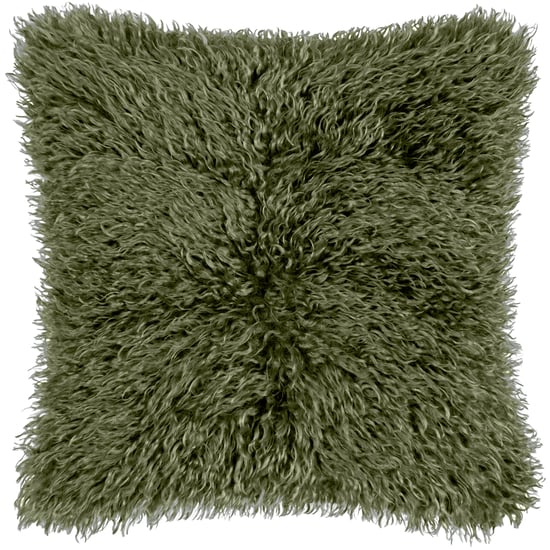 Furn Rowan Faux Fur Polyester Filled Cushion, Khaki - Image 4