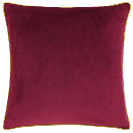 Furn Meridian Velvet Cushion Cover, Maroon/Moss - Image 2