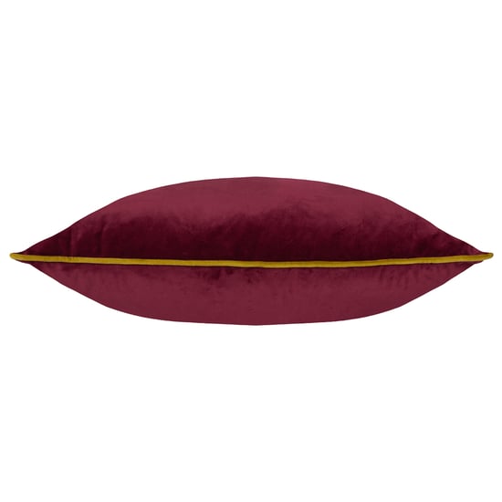 Furn Meridian Velvet Cushion Cover, Maroon/Moss - Image 3