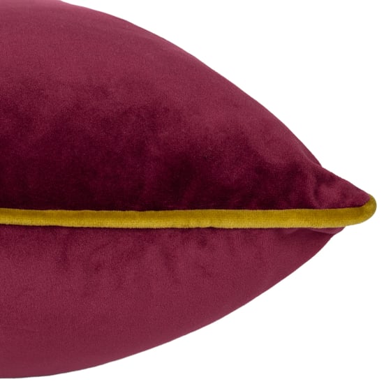 Furn Meridian Velvet Cushion Cover, Maroon/Moss - Image 4