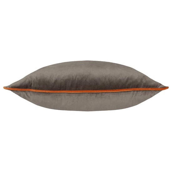 Furn Meridian Velvet Feather Filled Cushion, Mocha/Pumpkin - Image 3