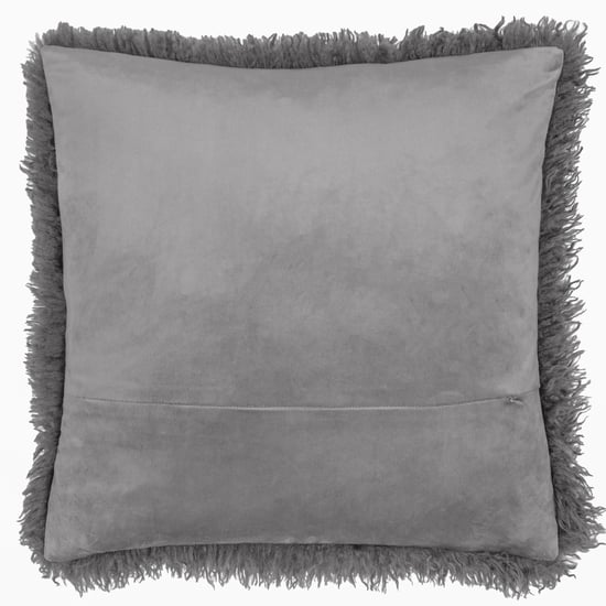 Furn Rowan Faux Fur Polyester Filled Cushion, Grey - Image 5