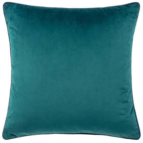 Furn Meridian Velvet Feather Filled Cushion, Teal/Navy - Image 2