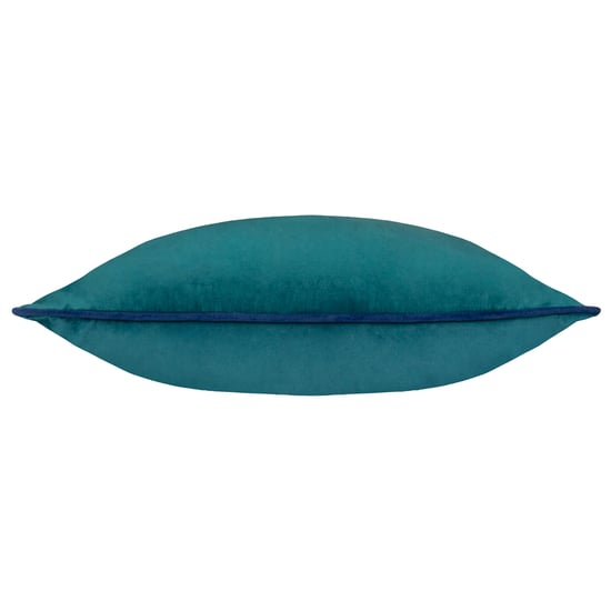 Furn Meridian Velvet Feather Filled Cushion, Teal/Navy - Image 3