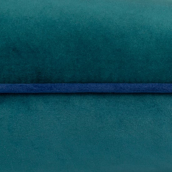 Furn Meridian Velvet Feather Filled Cushion, Teal/Navy - Image 4
