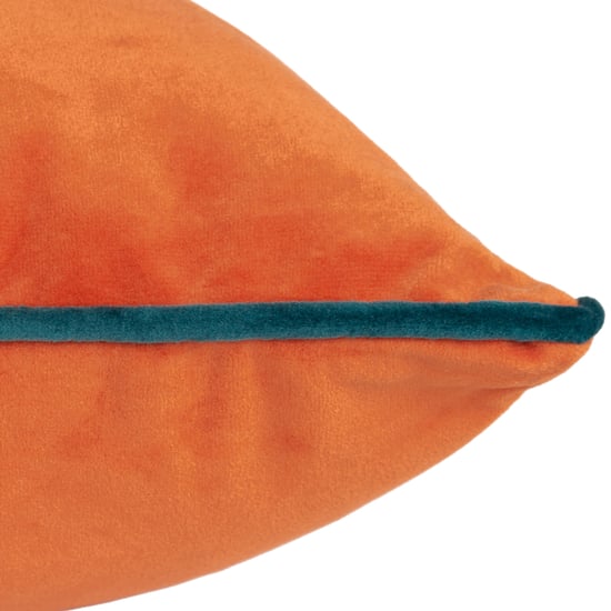 Furn Meridian Velvet Feather Filled Cushion, Tiger/Teal - Image 4