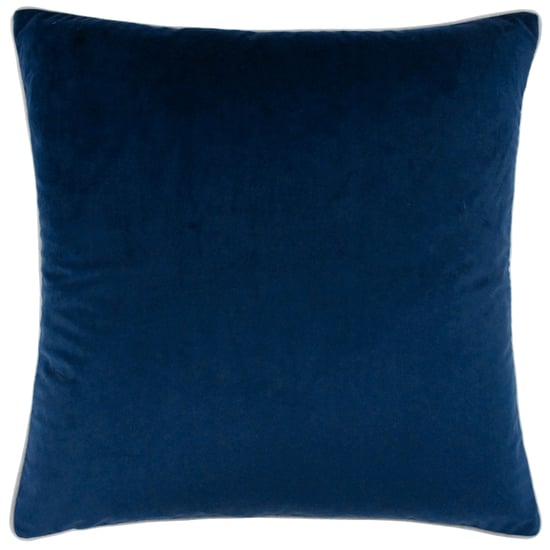 Furn Meridian Velvet Cushion Cover, Navy/Silver - Image 2