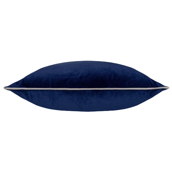 Furn Meridian Velvet Cushion Cover, Navy/Silver - Image 3