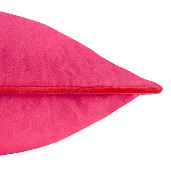 Furn Meridian Velvet Cushion Cover, Hot Pink/Red - Image 4