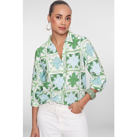 Geisha blouse 63470-20 530 green/light blue - Image 3