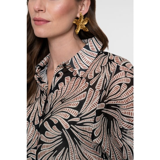 Geisha blouse 63471-20 999 /brown - Image 5