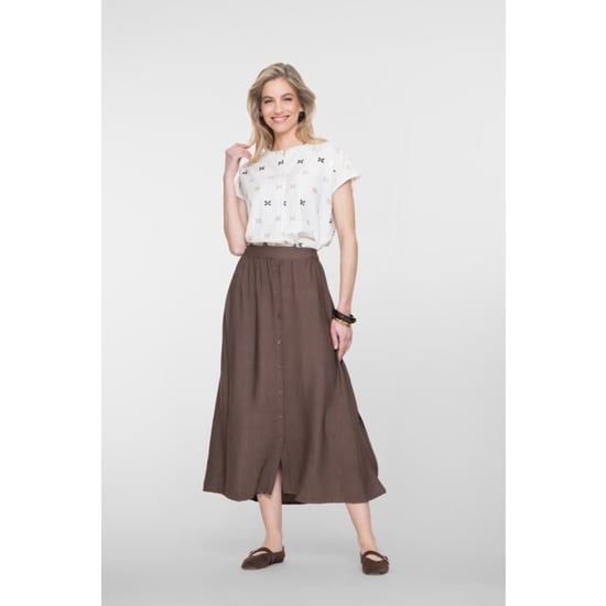 Geisha skirt long solid 66340-70 775 brown - Image 3