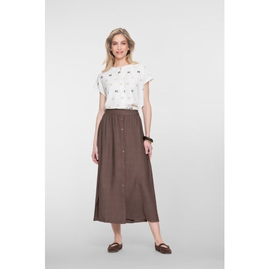 Geisha skirt long solid 66340-70 775 brown - Image 5