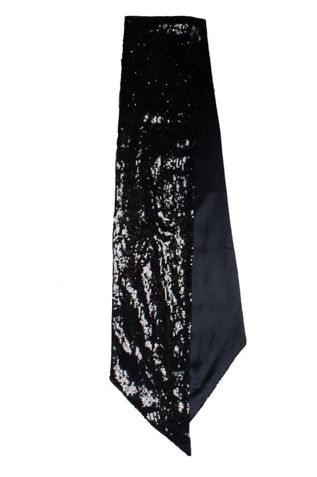 Dsquared2, svart paljettprydd smokingsjal - Image 1
