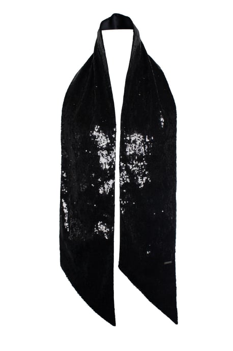 Dsquared2, svart paljettprydd smokingsjal - Image 2