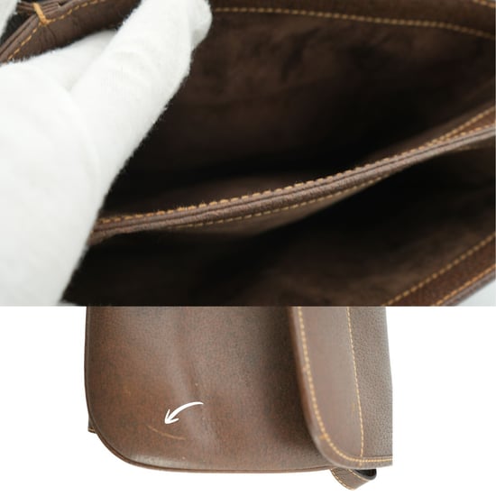 Vintage Gucci leren crossbodytas met GG-logo - Image 5