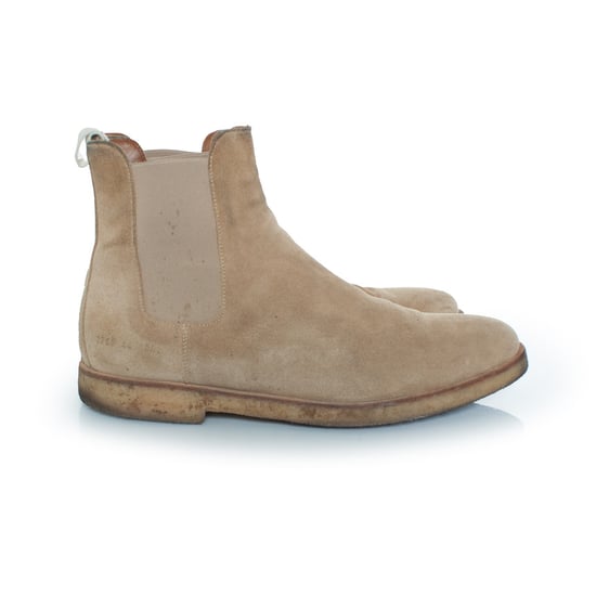 Common Projects, beige suède Chelsea boots - Image 4