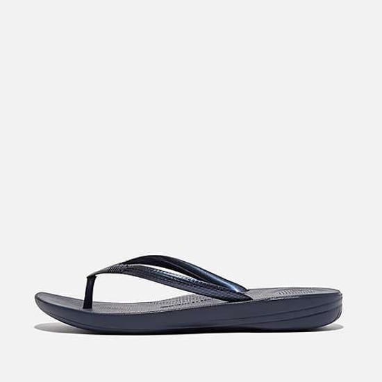 FitFlop Iqushion Ergonomische Dames Flip-Flops in Nachtblauw - Image 1