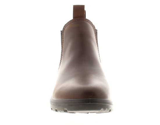 Mens Ladies Smart Boots Chelsea Boot Boulder Leather brown - Image 3