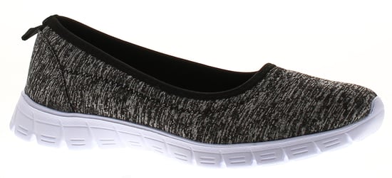 Platino Womens Flat Shoes Pumps Fluke Slip On black - Image 1