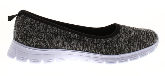 Platino Womens Flat Shoes Pumps Fluke Slip On black - Image 2